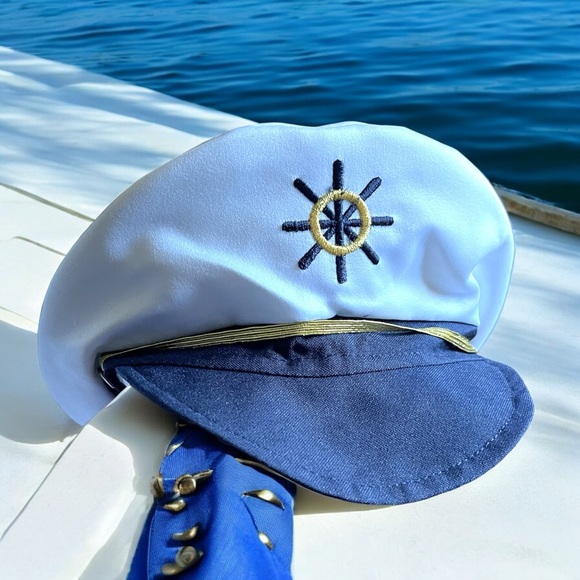 New Baby Toddler Boys Bow Accent Nautical Cap Outfit Set - Picture 14 of 15